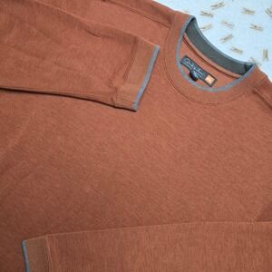 Quiksilver Waterman Collection Mens XL Orange Long Sleeve Crew Neck Shirt